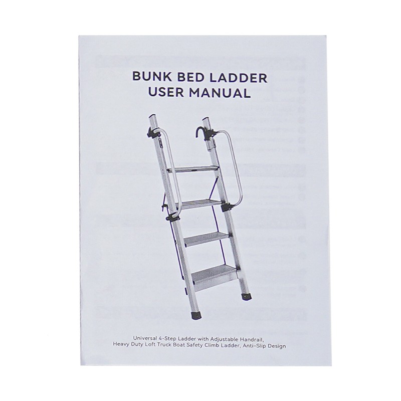 RV Bunk Ladder, 4 Step Integrated Aluminum Camper Bed Silver gallery