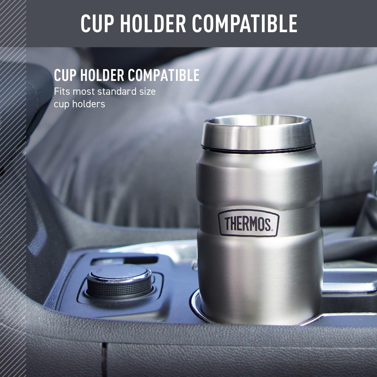 THERMOS Stainless King Vacuum-Insulated Travel Tumbler, 16 Ounce, Matte Steel gallery