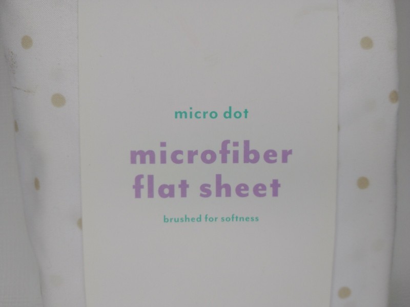Pillowfort Microfiber Full Flat Sheet 81" x 96" Micro Dot Pattern New gallery