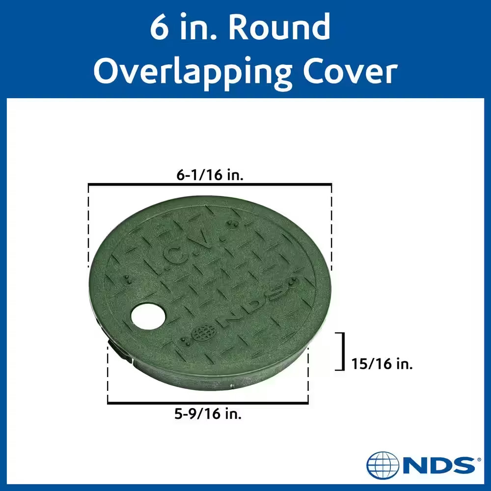 6 In. round Valve Box Cover Green ICV gallery