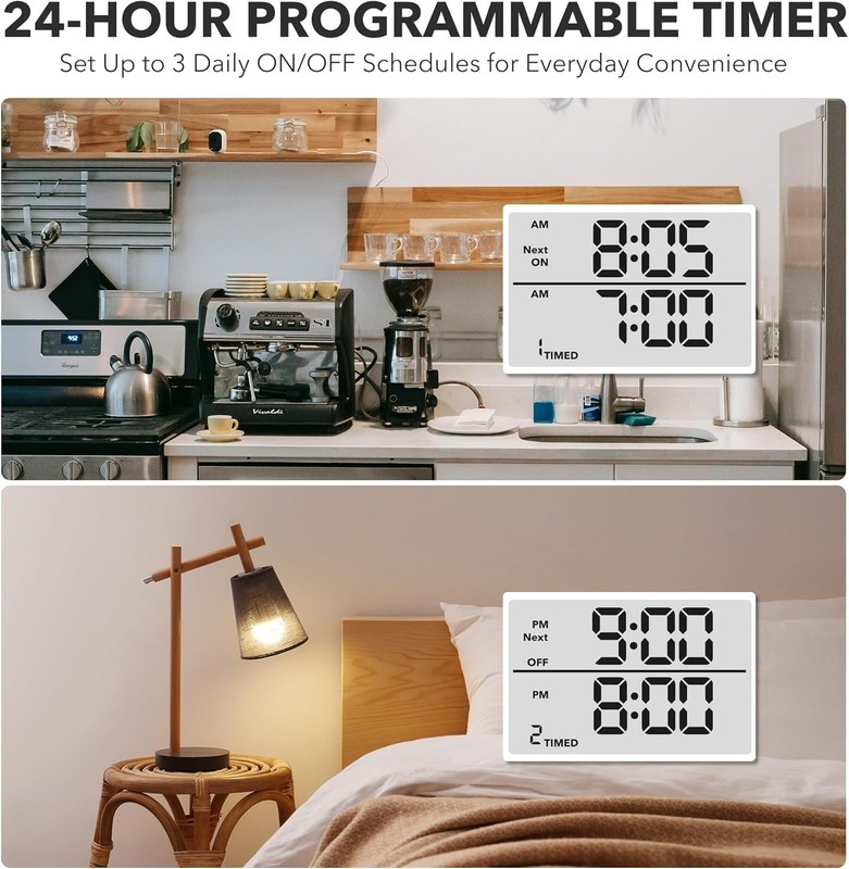 Compact Digital Timer with Repeat Cycle & Daily Scheduling for Smart Automation gallery