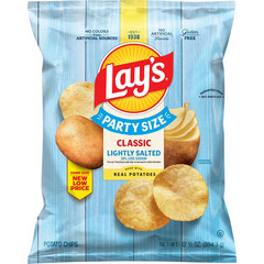 Lay’s Potato Chips Lightly Salted Party Size 12.5 Ounce Bag.