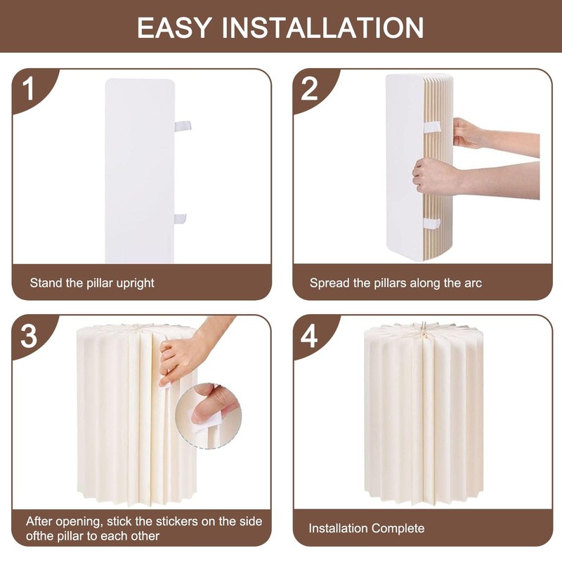 ** NEW 4-Pack Pedestal Stands | Foldable Columns | 120 lb Capacity | Acrylic Top gallery