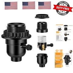 Listed E26 Light Socket, Threaded Lamp Socket Replacement with ON/Off Switch …