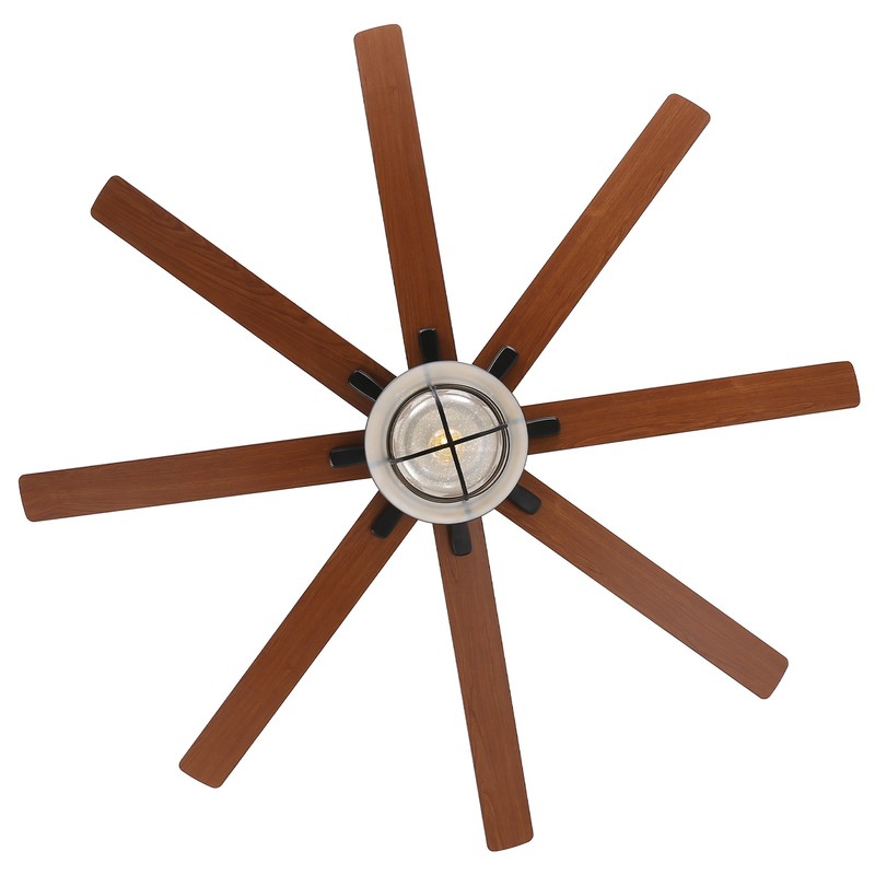 Sofucor 52Inch High CFN Farmhouse Ceiling Fan w/ Light & Remote Rustic Caged gallery