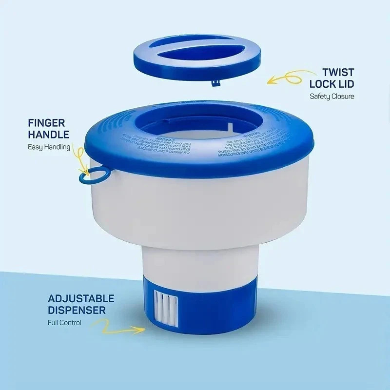 Heavy Duty 7" Pool Floating Chemical Dispenser Floater for 3" Chlorine Tablets gallery