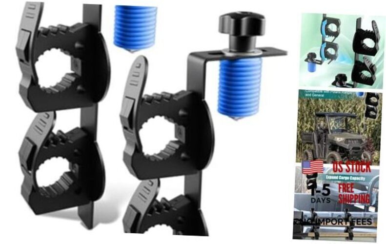 UTV Tool Holder Bed Mount with Rotatable Rubber Clip Compatible with Polaris