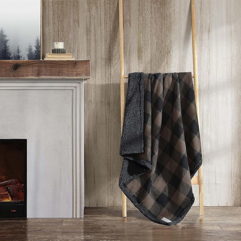 Eddie Bauer - Throw Blanket, Super Soft Reversible Sherpa Flannel Bedding, Ideal gallery