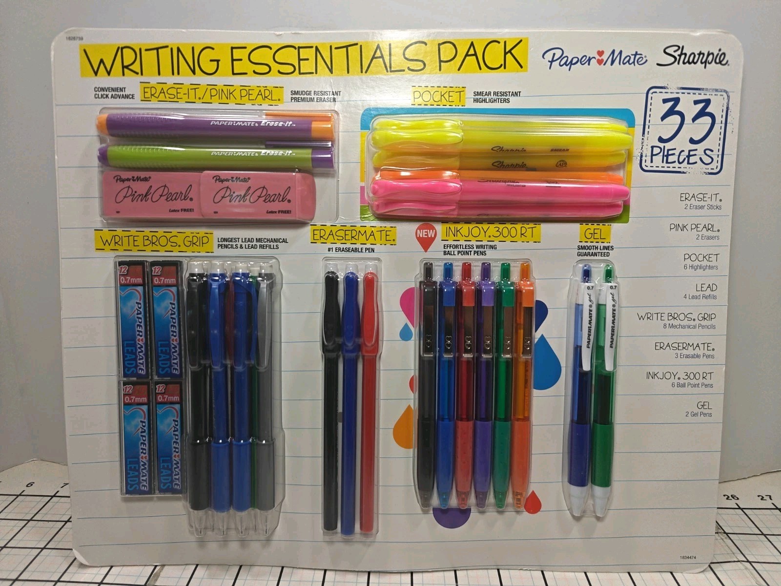 VTG Paper Mate Sharpie Writing Essentials Pack 33 Pc New Erase-it Erasemate More gallery