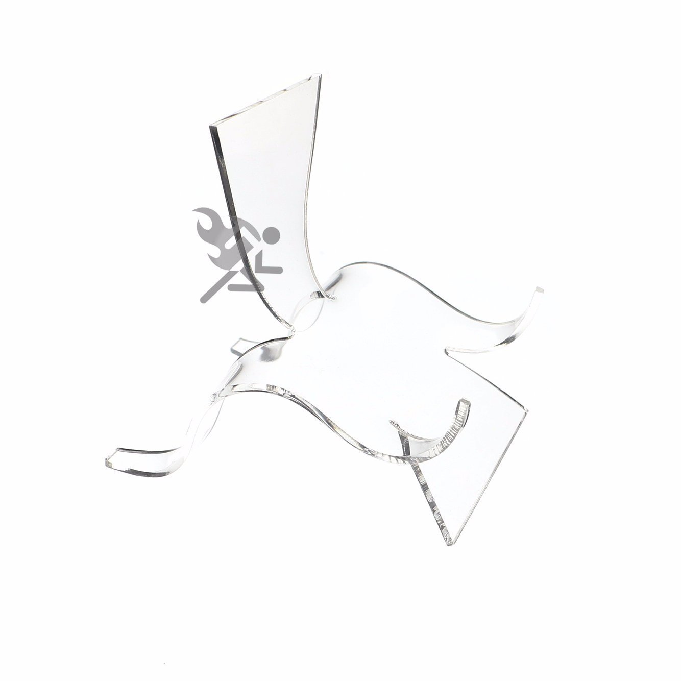 4-5/8" Clear Acrylic High Back Cradle Display Stand Easel w/ Deep Shelf Qty: 6 gallery
