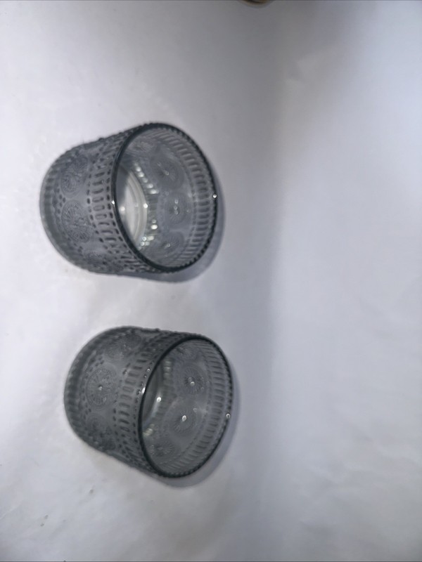 Vintage Embossed Mandala Pattern High Quality Clear Glass Tumbler Set Of 2 gallery