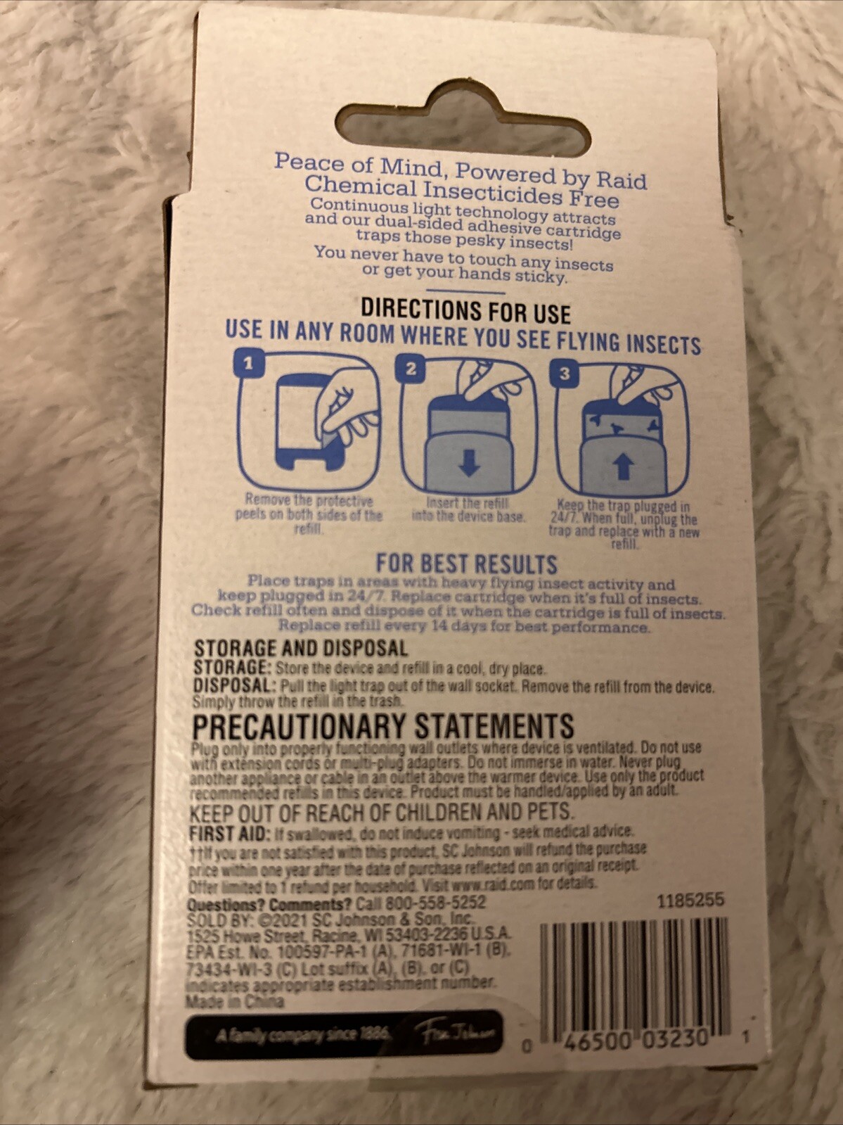 Essentials Flying Insect Light Trap Refills, 2 Light Trap Refill Cartridges, Fea gallery