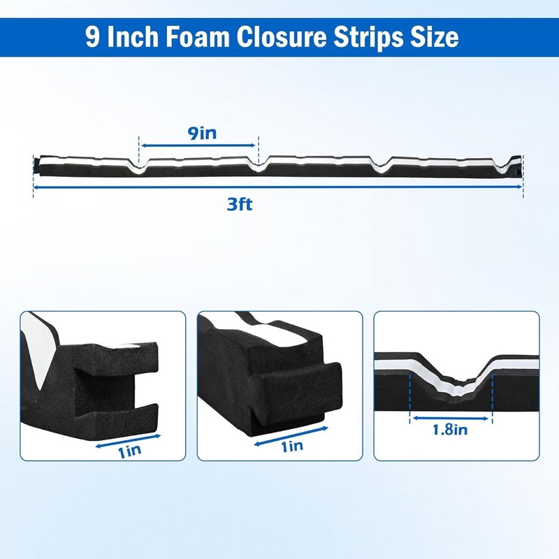 9" Foam Closure Strips for Classic Rib Profile gallery