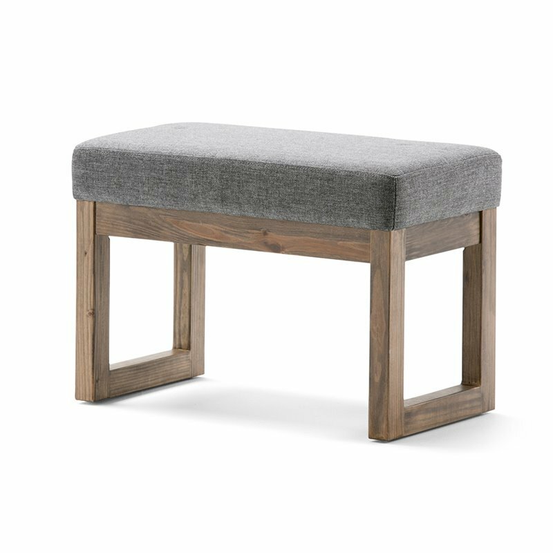 Atlin Designs Small Living Room Bench in Gray gallery