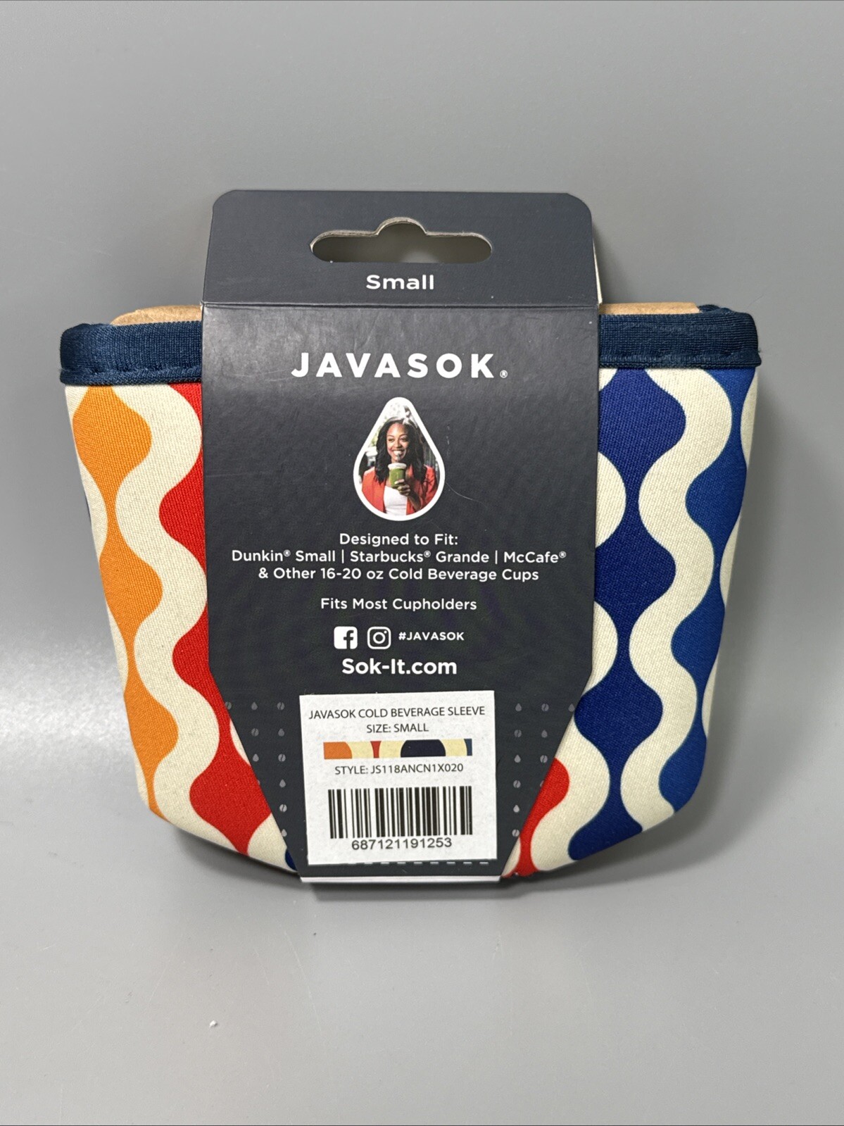 Java Sok Retro Iced Coffee/ Soda Insulated Neoprene Cup Sleeve Small 16-20 oz gallery