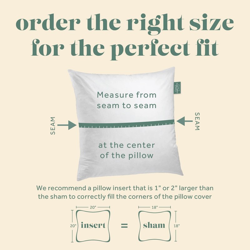 18x18 Throw Pillow Insert, Down & Feather Fill, 100% Cotton Cover, Made in US... gallery