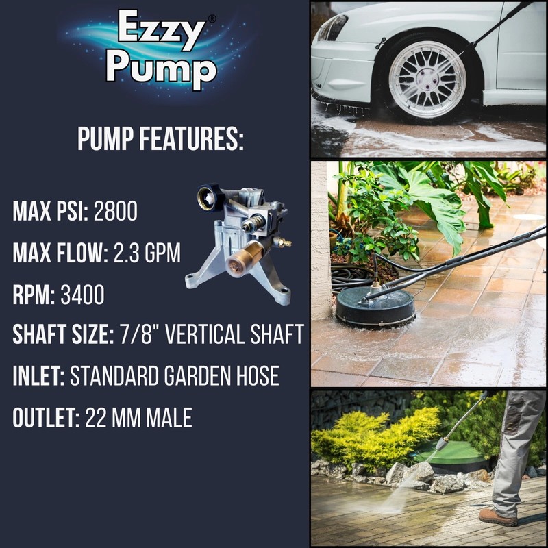 Replacement Pressure Power Washer Pump 2700 PSI Compatible with Homelite Honda gallery