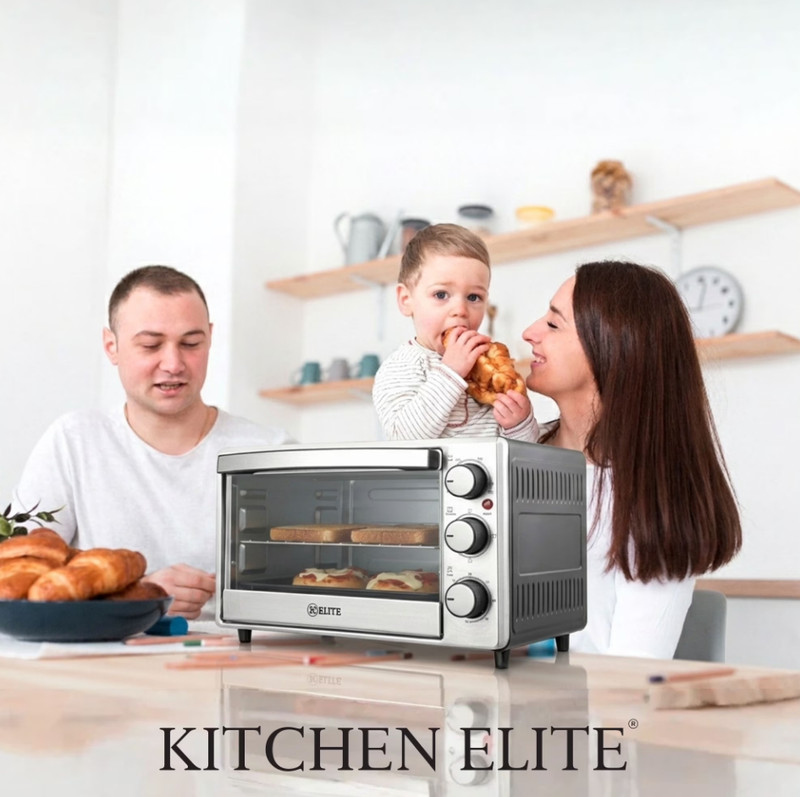 Kitchen Elite 6-Slice Compact Countertop Toaster Oven with Stainless Steel Tray gallery