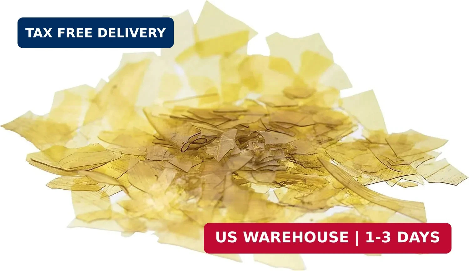 Transparent Dewaxed Super Blonde Shellac Flakes 4 Ounces gallery