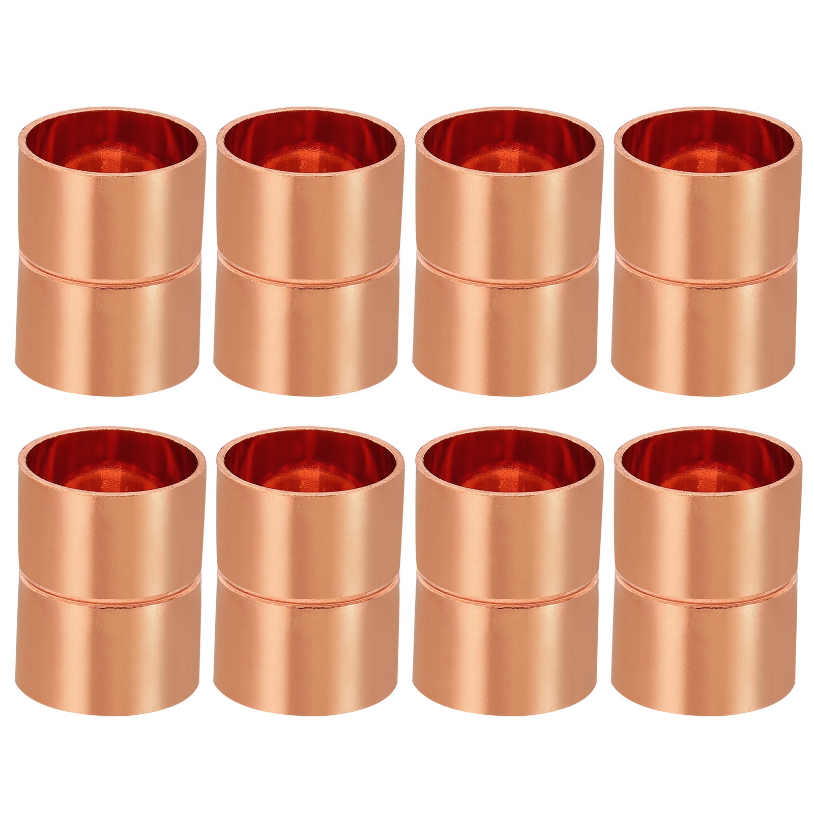 7/8 Inch ID Straight Copper Coupling Fittings, 8 Pcs Welding Joint for HVAC gallery