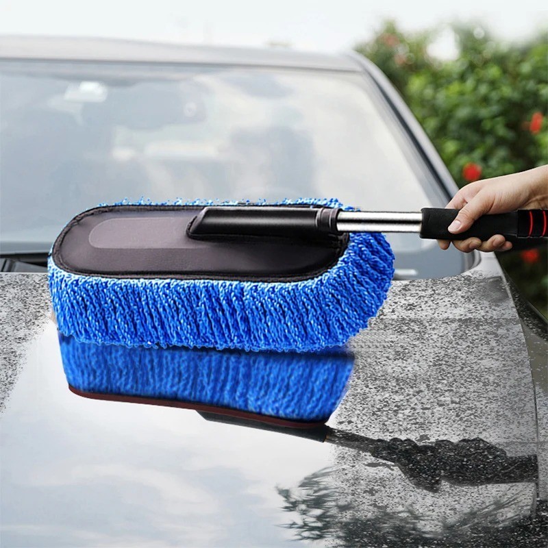 Car Cleaning Duster Microfiber Large Home Wax Treated Plastic Handle Brush gallery