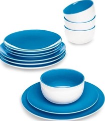 Dinnerware Set 12 Piece – Blue/White The Celler New In Box.