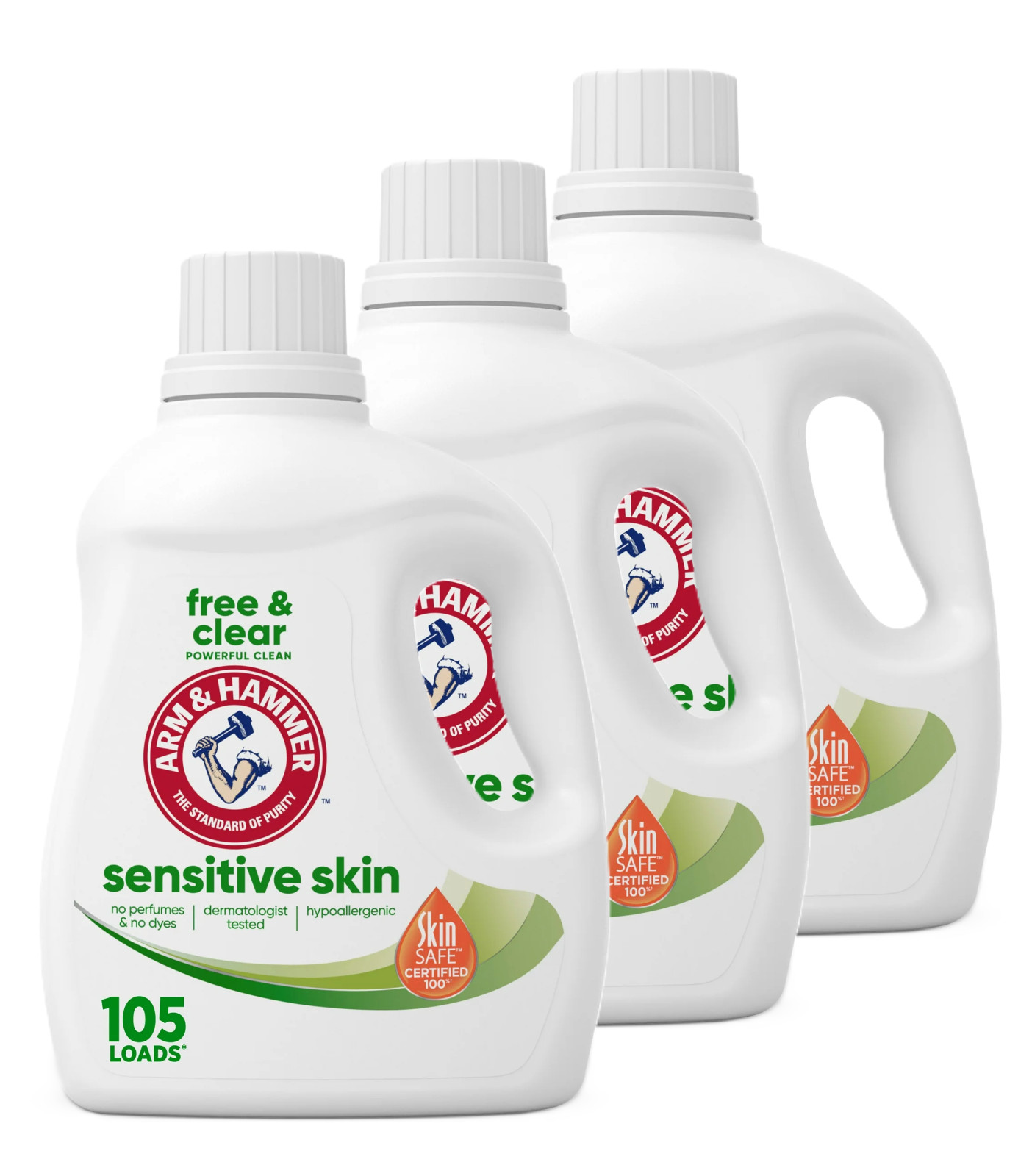 ARM & HAMMER Sensitive Skin Free & Clear Liquid Detergent, 105 fl oz, 105 Loads gallery