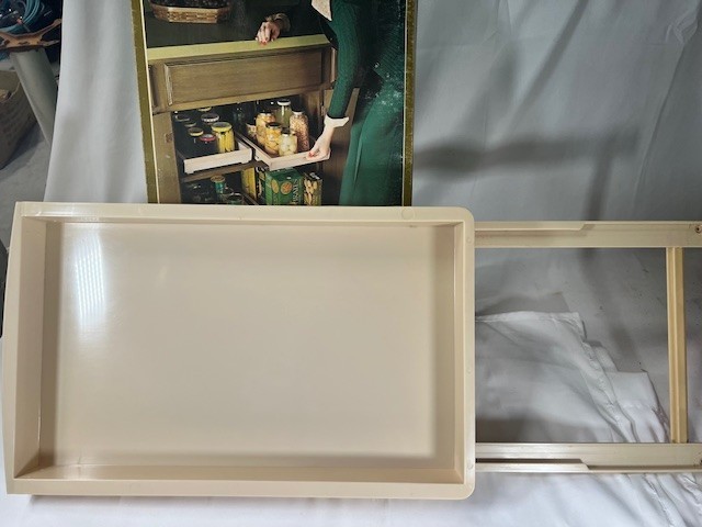 Rubbermaid Slide-Out Drawer 12" No. 2030 NOS 1970s Cabinet Organizer NEW in Box gallery