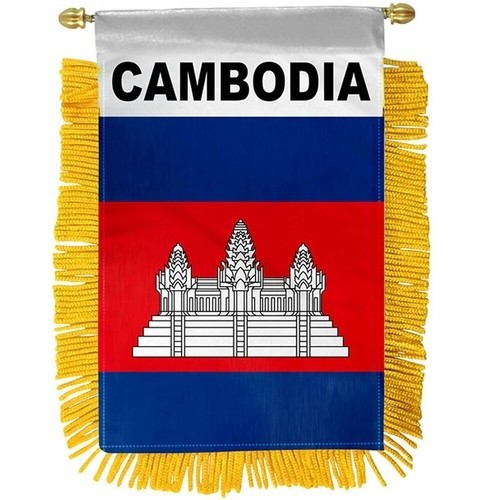 CAMBODIA MINI BANNER FLAG GREAT FOR CAR & HOME WINDOW MIRROR HANGING gallery