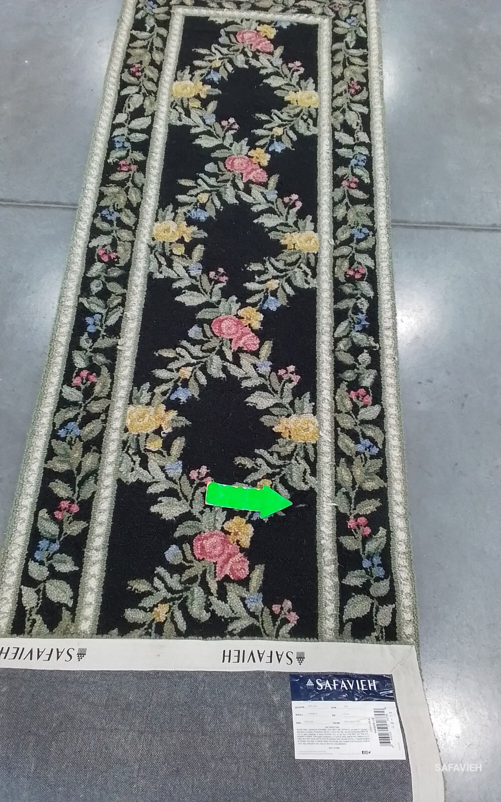 BLACK 2'-6" x 8'-0" Broken Thread Rug, Reduced Price 1172767528 HK60B-28 gallery