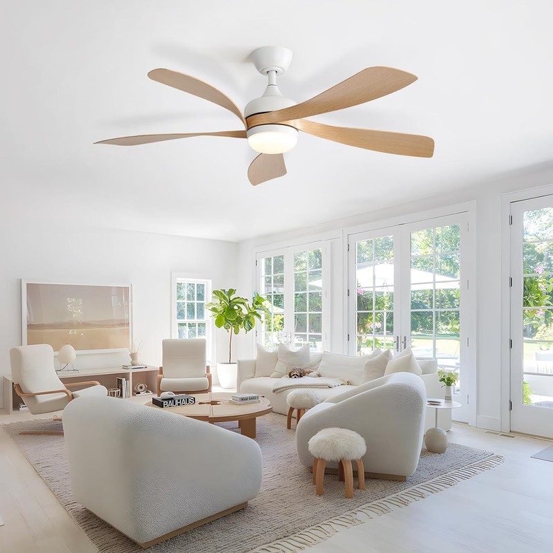 Sofucor 52" Smart Ceiling Fans with Lights and Remote Work with Alexa/Google/App gallery