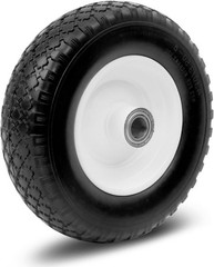MaxxHaul 50502 12″ Flat Free Solid Polyurethane 1 Count (Pack of 1), Black