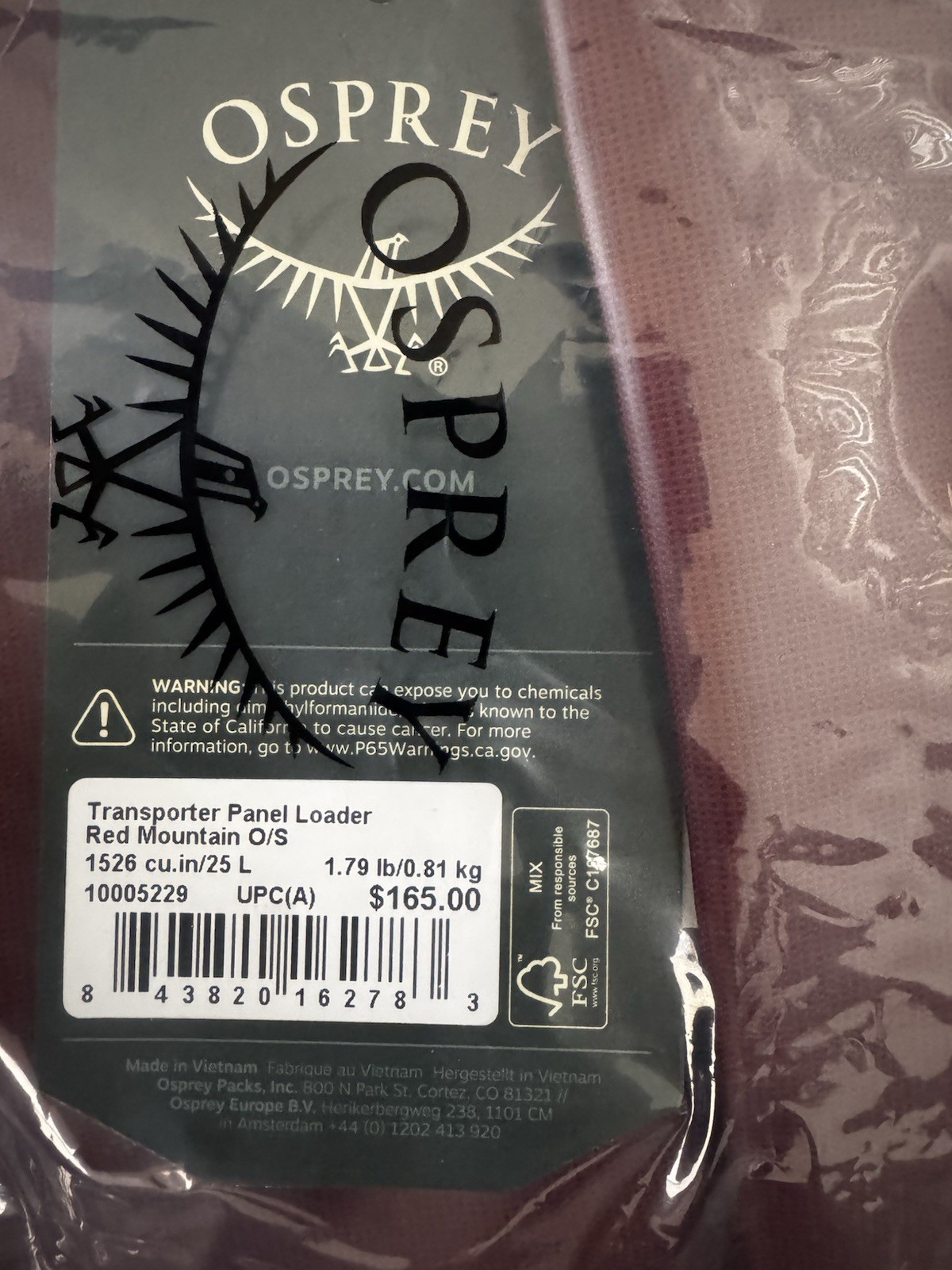 Osprey Transporter 25 L Panel Loader Backpack - Red Mountain 5
