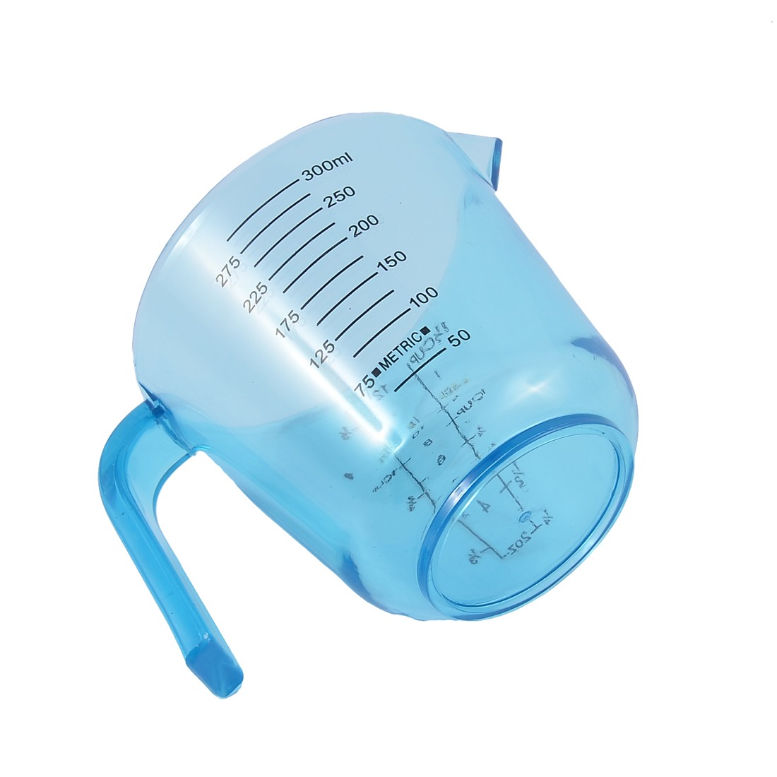 Bakery Baking Plastic Water Liquid Measuring Cup 300ml Clear Blue gallery
