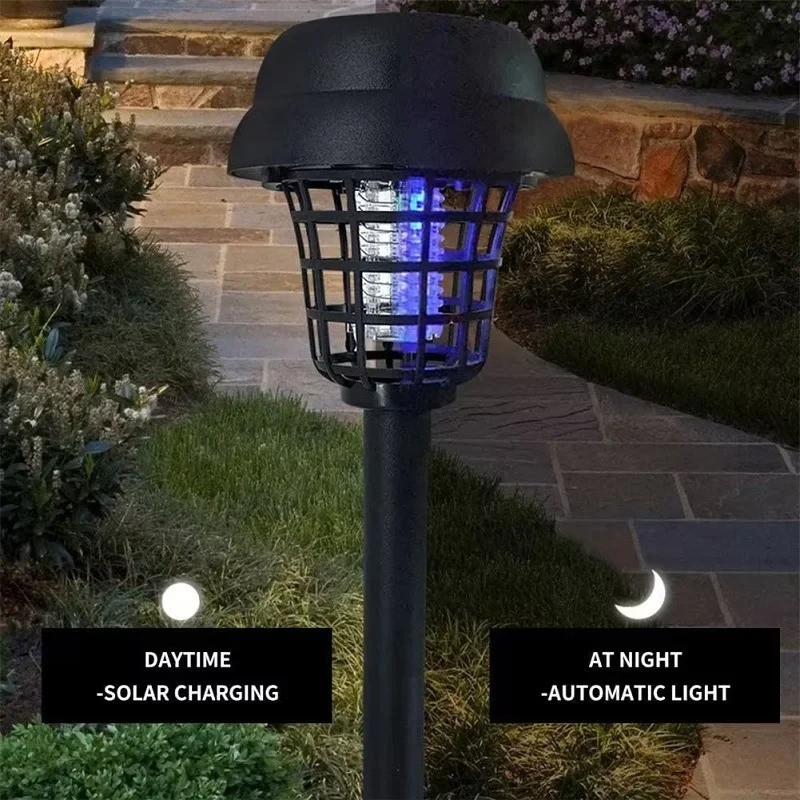 4x Solar Powered Bug Zapper Lights Outdoor Mosquito & Insect Killer Trap Waterpr gallery