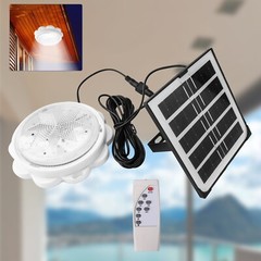 Solar LED Ceiling Light – Remote Control Pendant Lamp for Indoor & Garden Use