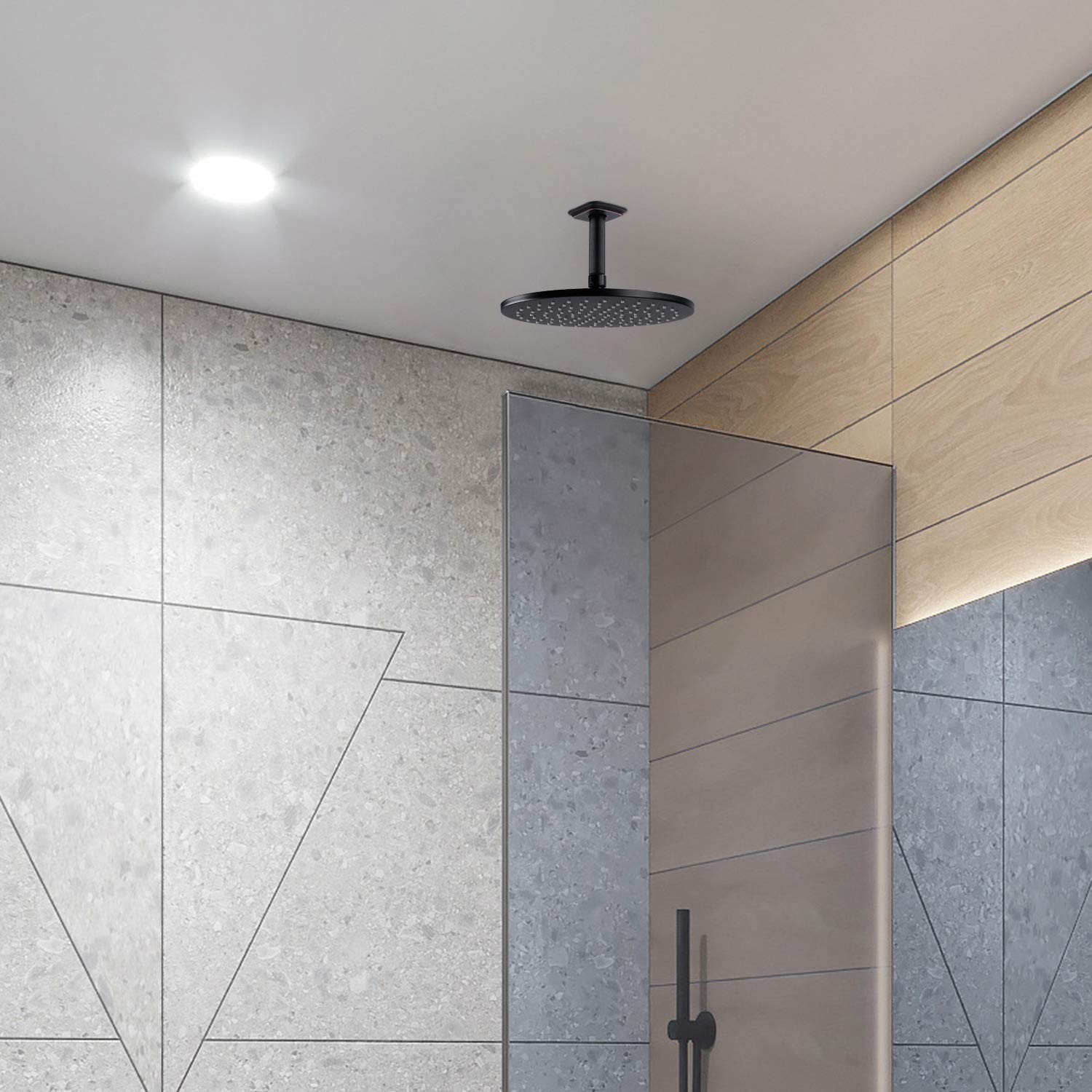 Bronze Shower Arm with Flange 4 Inch Straight Ceiling Mounted Extension Arm f... gallery