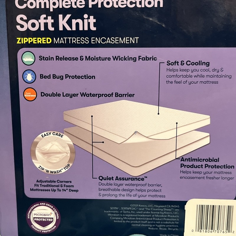 Sertapedic Complete Protection Soft Knit Twin Zippered Mattress Encasement New gallery