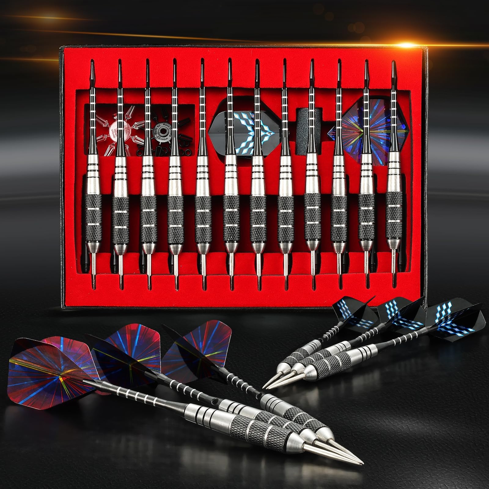 Darts Metal Tip Set Professional multicolor-black red gallery