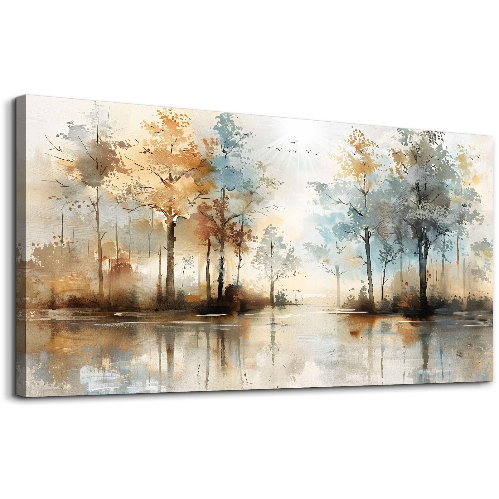 Large Wall Decor For Living Room Framed Wall Art for Bedroom Abstract Tree Pa... gallery