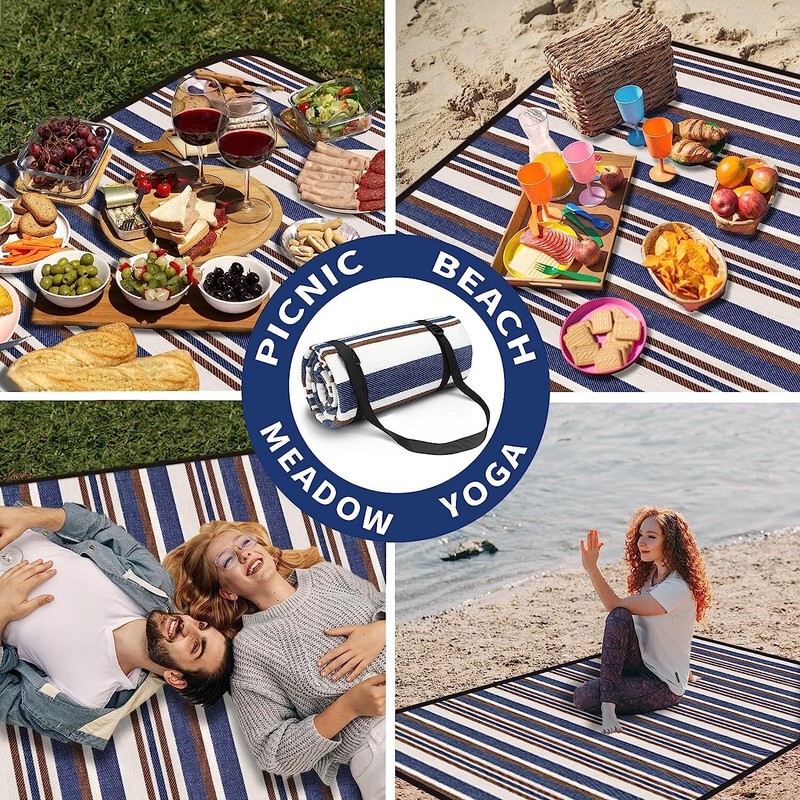 Picnic Blankets Waterproof Foldable, 59’’x78.7’’ Extra Large Picnic Dual-layer gallery