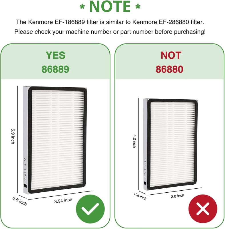 86889 HEPA Media Filter Replacement for Sears Kenmore 86889 gallery