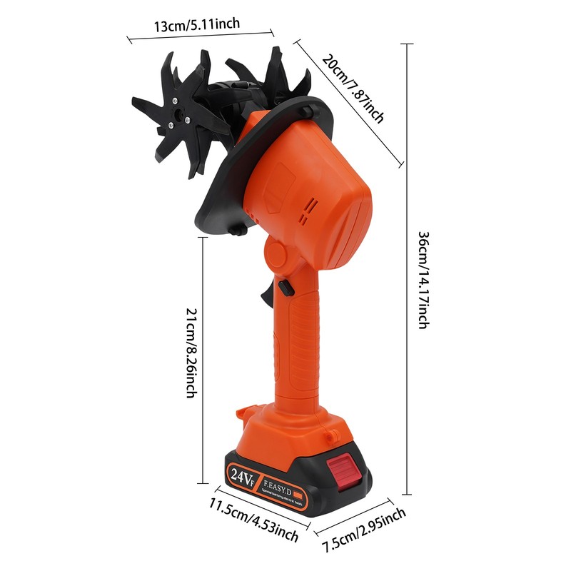 Compact Tiller Lightweight Electric Handheld Tilling Machine Rechargable gallery