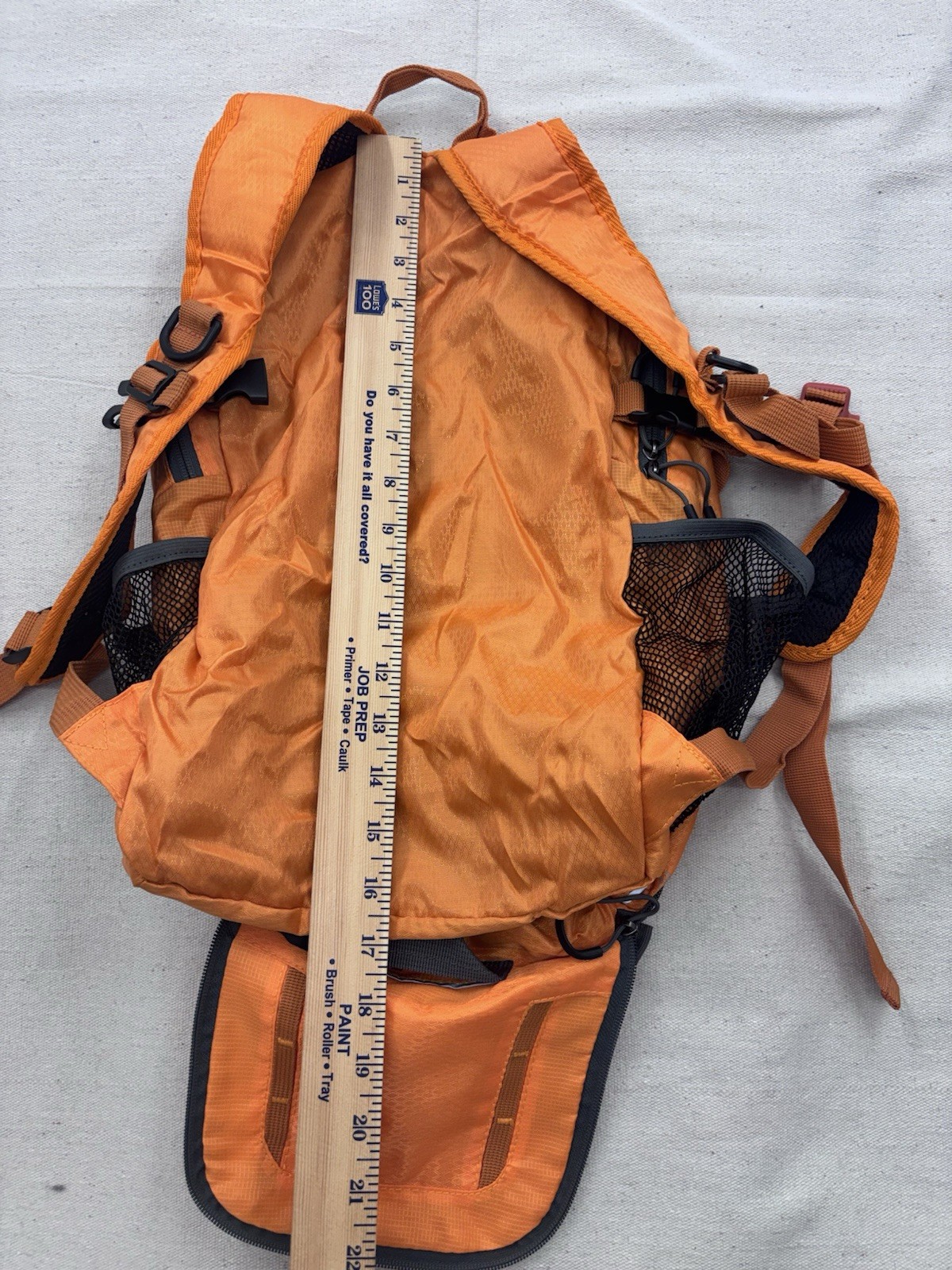 Boulder Pack Co. Folding Compact Backpack Orange Hiking Camping 4