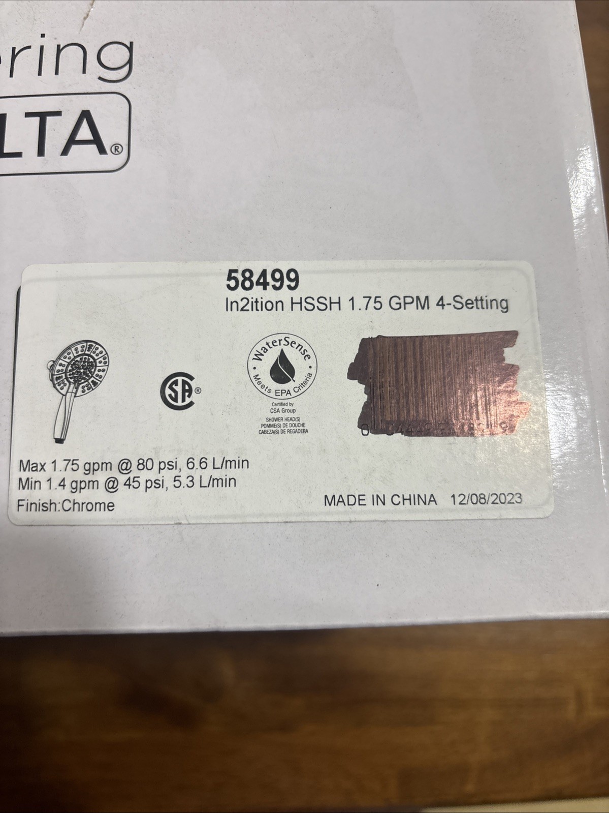 Delta 58499 In2ition HSSH 1.75 GPM 4-Setting 2-in-1 Shower - CHROME - NEW gallery