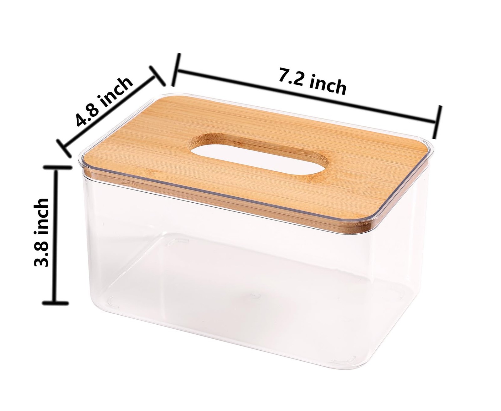 Acrylic Tissue Box Cover, Bamboo Dryer Sheet Holder, Wooden Rectangular Dryer... gallery