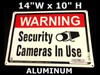 5 USED Warning Security Camera In Use 10x14 Aluminum METAL Yard Sign Video Spy gallery