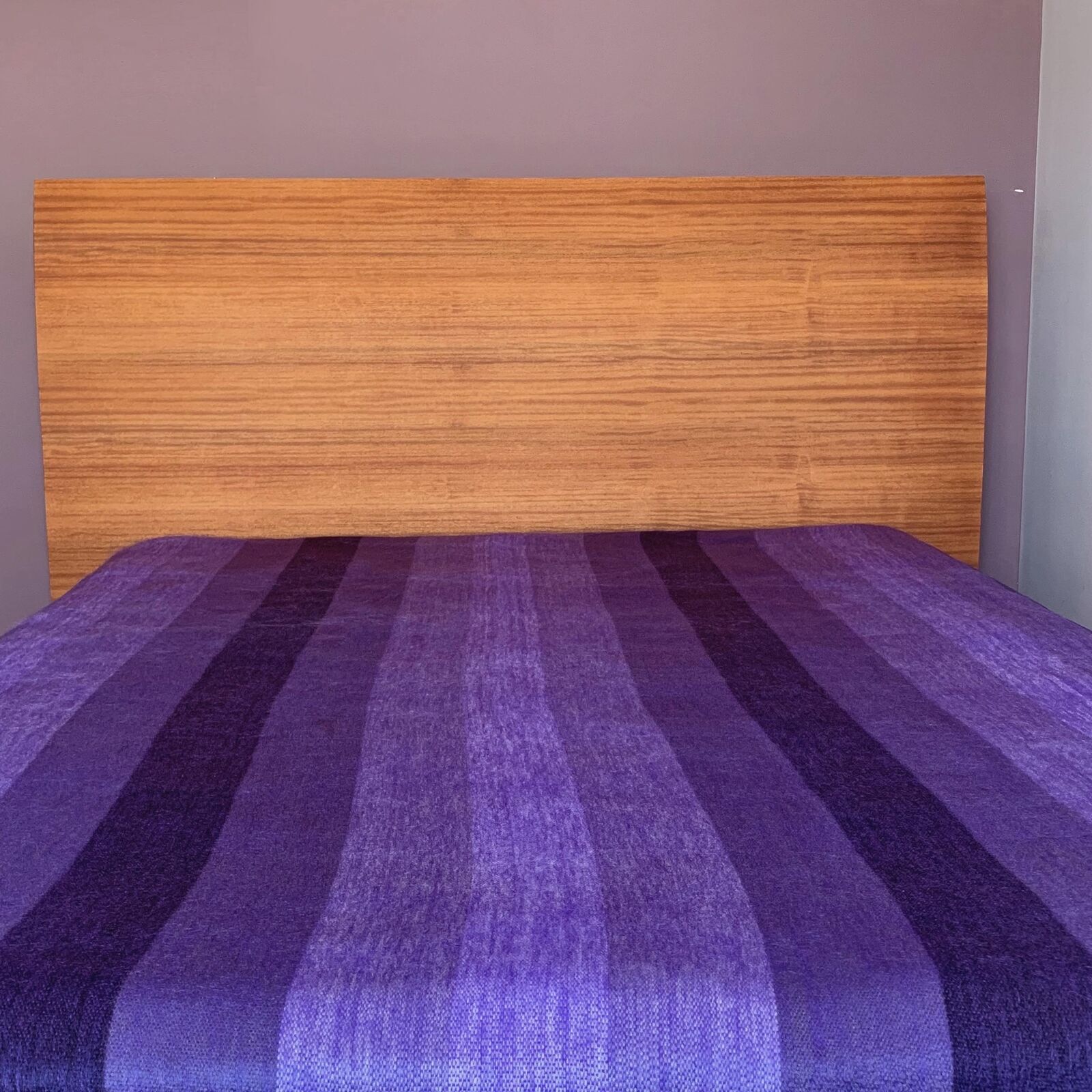 SOFT & WARM PURPLE VIOLET STRIPED ALPACA LLAMA WOOL BLANKET PLAID 90"x65" QUEEN gallery