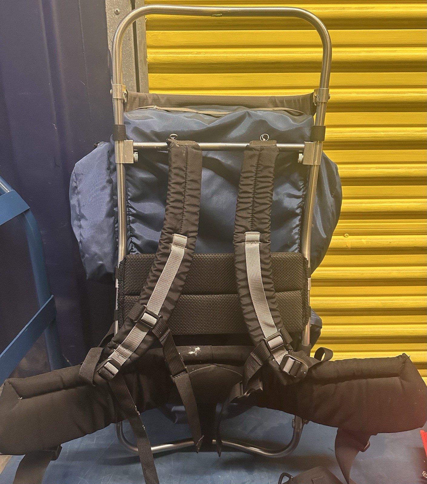JanSport Blue Rainier External Frame Hiking Backpack 3