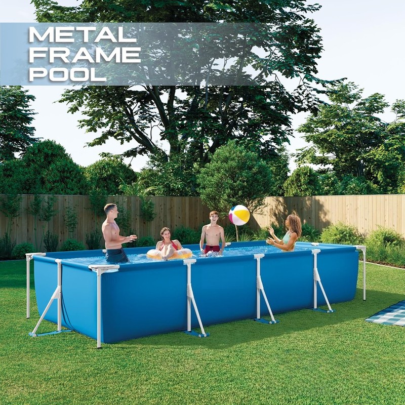 Rectangular Frame 14 Ft 9 in X 7 Ft 3 in X 33 in above Ground Pool, Swimmi gallery